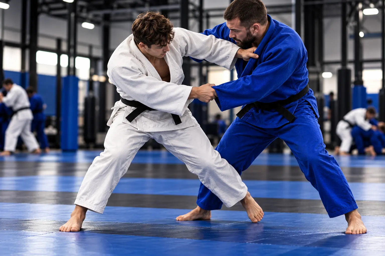 Judo throws and stand-up grappling training